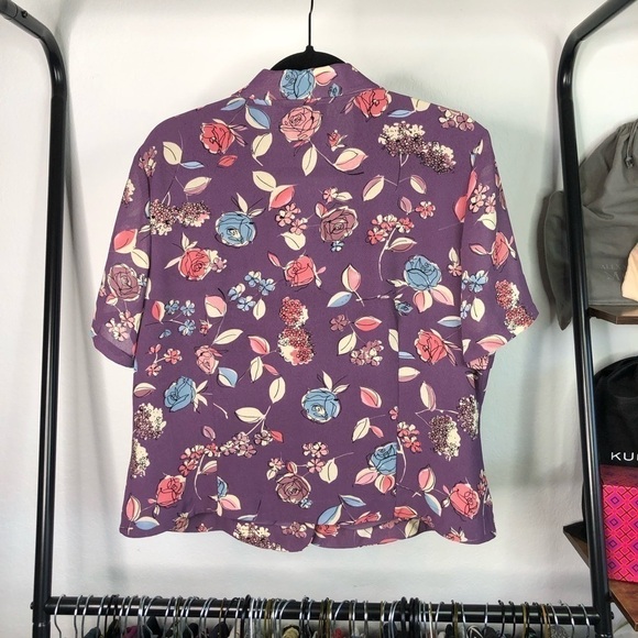 Vintage Pendleton Floral Boxy Button Up Top - Picture 6 of 6